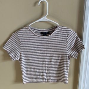 CROPPED STRIPED T-SHIRT SIZE SMALL